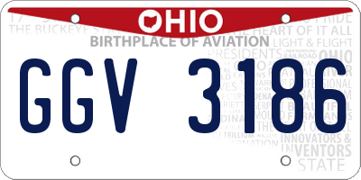 OH license plate GGV3186