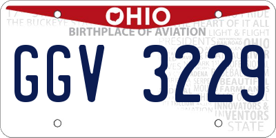 OH license plate GGV3229