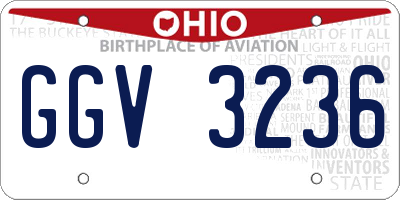 OH license plate GGV3236