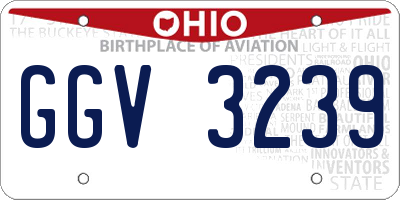 OH license plate GGV3239