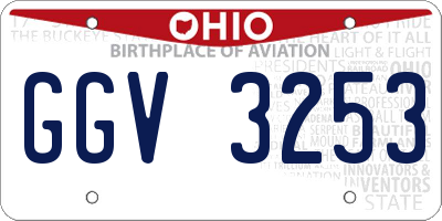 OH license plate GGV3253