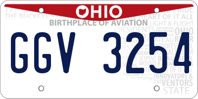 OH license plate GGV3254