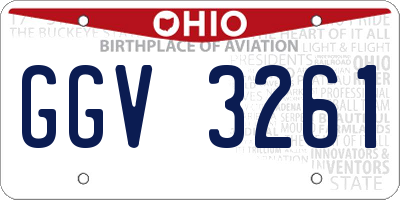 OH license plate GGV3261