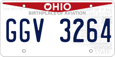 OH license plate GGV3264