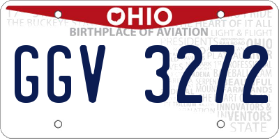 OH license plate GGV3272