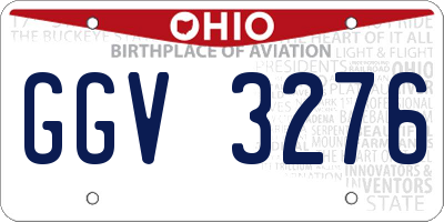 OH license plate GGV3276