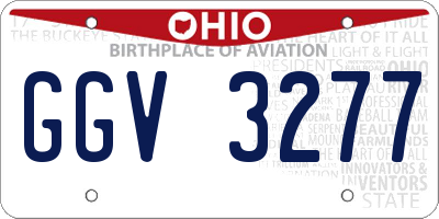 OH license plate GGV3277