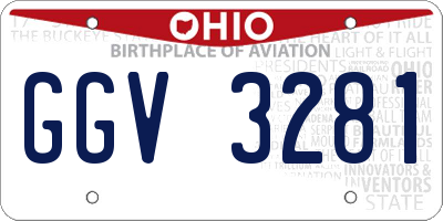 OH license plate GGV3281