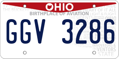 OH license plate GGV3286