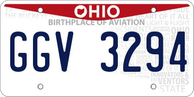 OH license plate GGV3294