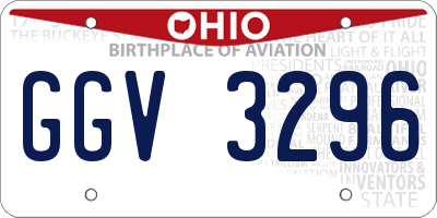 OH license plate GGV3296