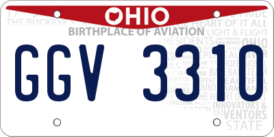 OH license plate GGV3310