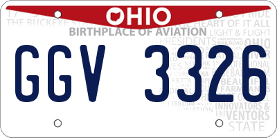 OH license plate GGV3326