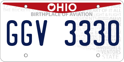 OH license plate GGV3330