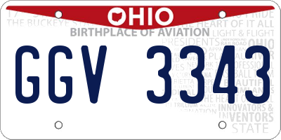 OH license plate GGV3343