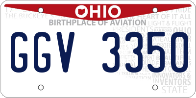 OH license plate GGV3350