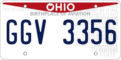 OH license plate GGV3356