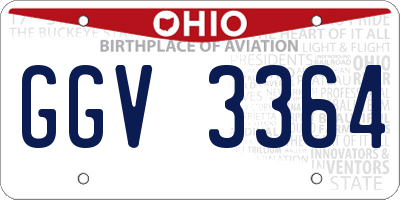 OH license plate GGV3364