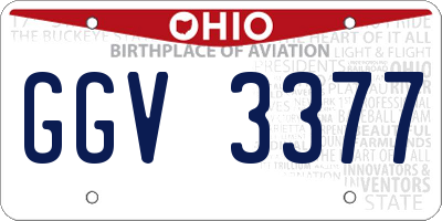 OH license plate GGV3377