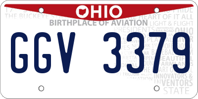 OH license plate GGV3379
