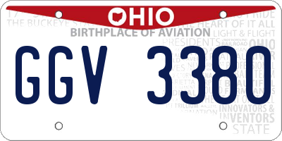 OH license plate GGV3380