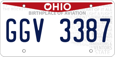 OH license plate GGV3387