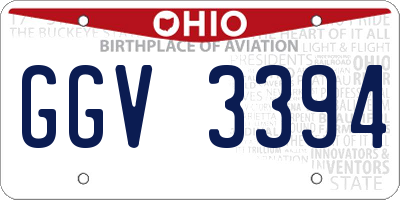 OH license plate GGV3394