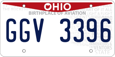 OH license plate GGV3396