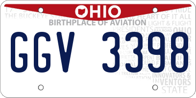 OH license plate GGV3398
