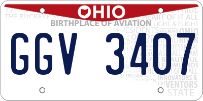 OH license plate GGV3407