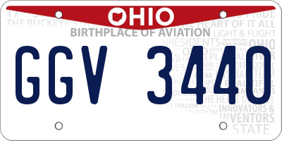 OH license plate GGV3440