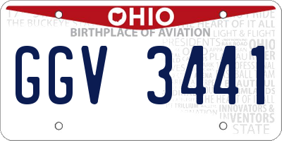 OH license plate GGV3441