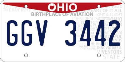 OH license plate GGV3442