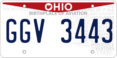 OH license plate GGV3443