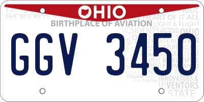 OH license plate GGV3450
