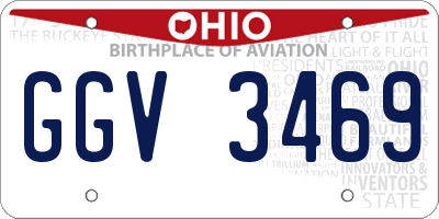 OH license plate GGV3469