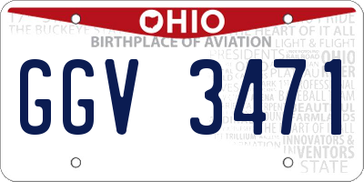 OH license plate GGV3471
