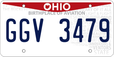 OH license plate GGV3479