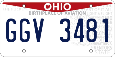 OH license plate GGV3481