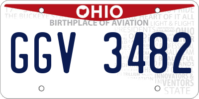 OH license plate GGV3482