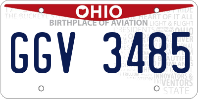 OH license plate GGV3485