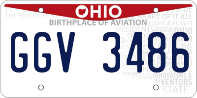 OH license plate GGV3486