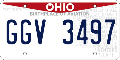 OH license plate GGV3497