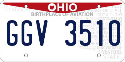 OH license plate GGV3510