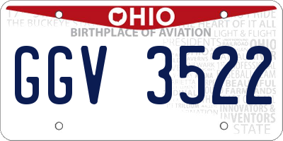 OH license plate GGV3522