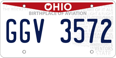 OH license plate GGV3572