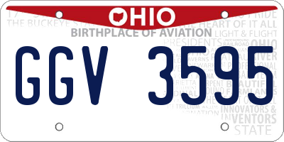 OH license plate GGV3595