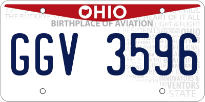 OH license plate GGV3596