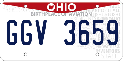 OH license plate GGV3659