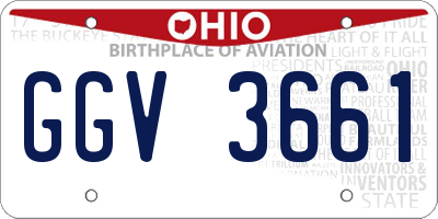 OH license plate GGV3661